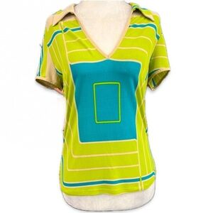 Bisou Bisou Collared Short Sleeve Top